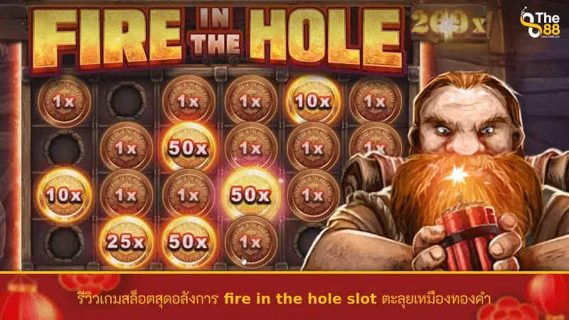 รีวิวเกมสล็อตสุดอลังการ fire in the hole slot ตะลุยเหมืองทองคำ