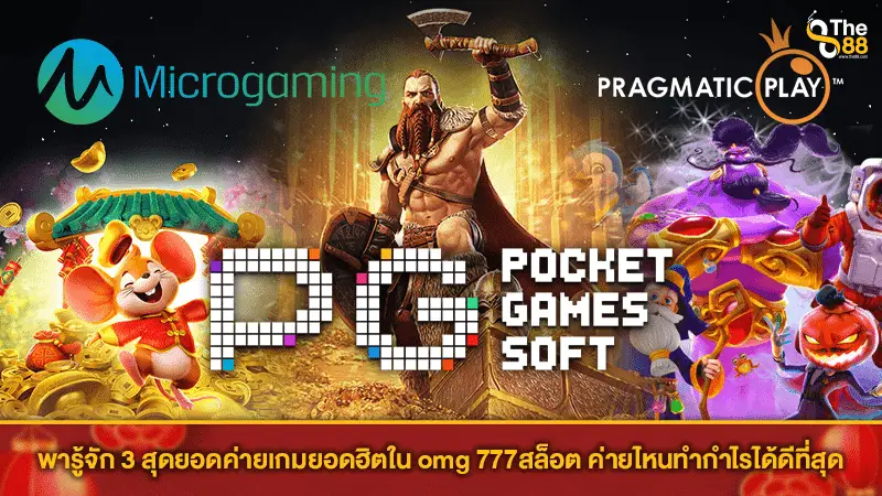 พารู้จัก 3 สุดยอดค่ายเกมยอดฮิตใน omg 777สล็อต ค่ายไหนทำกำไรได้ดีที่สุด